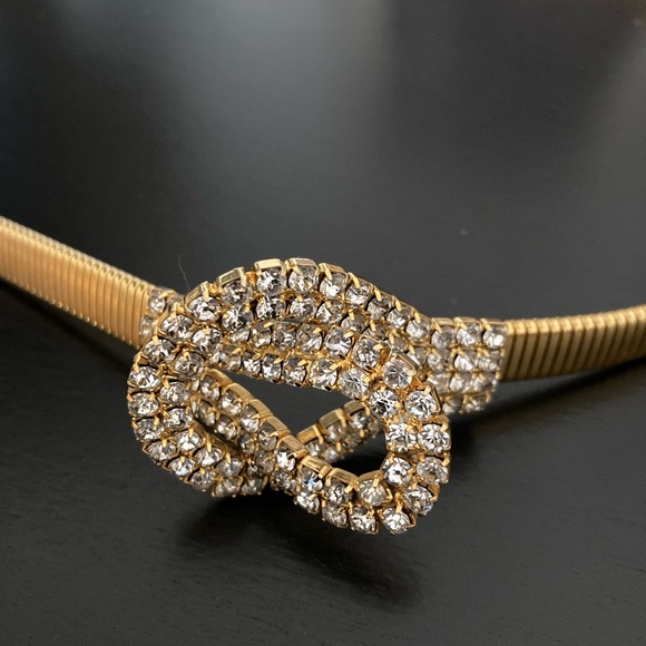 Vintage Rhinestone Evening Belt - Picture 2 of 2